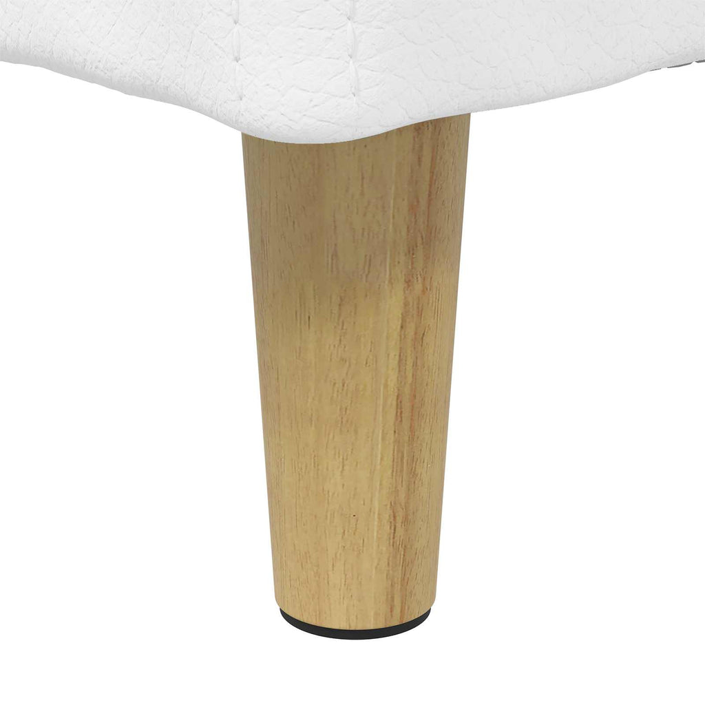 Pouf contenitore Bianco 80 x 80 x 45 cm Pelle sintetica
