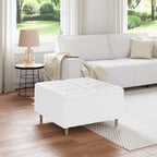 Pouf contenitore Bianco 80 x 80 x 45 cm Pelle sintetica