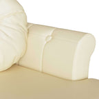 Panca Chesterfield Crema 120,5 x 65 x 75 cm Pelle Sintetica