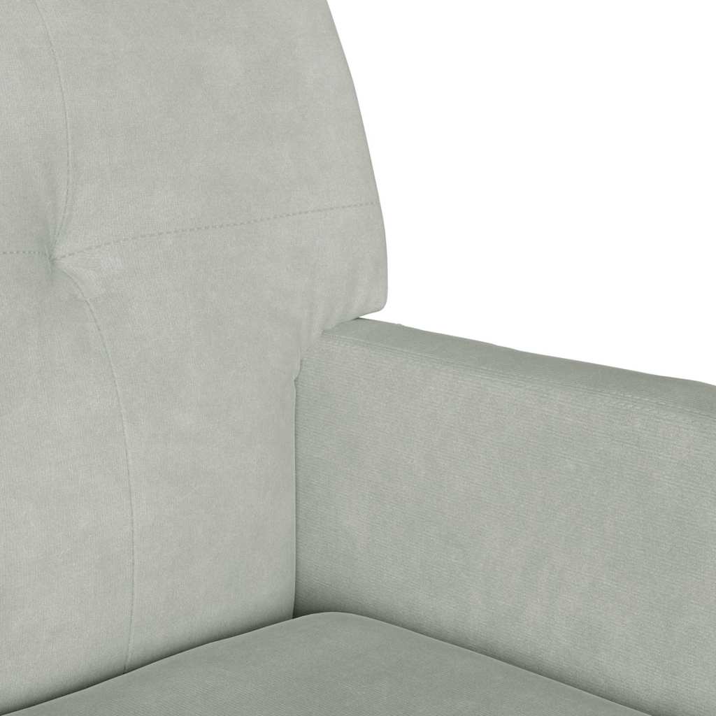 Panca Chesterfield Grigio chiaro 112 x 65,5 x 75 cm Velluto
