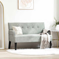Panca Chesterfield Grigio chiaro 112 x 65,5 x 75 cm Velluto