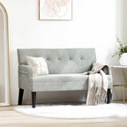 Panca Chesterfield Grigio chiaro 112 x 65,5 x 75 cm Velluto