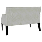 Panca Chesterfield Grigio chiaro 112 x 65,5 x 75 cm Velluto