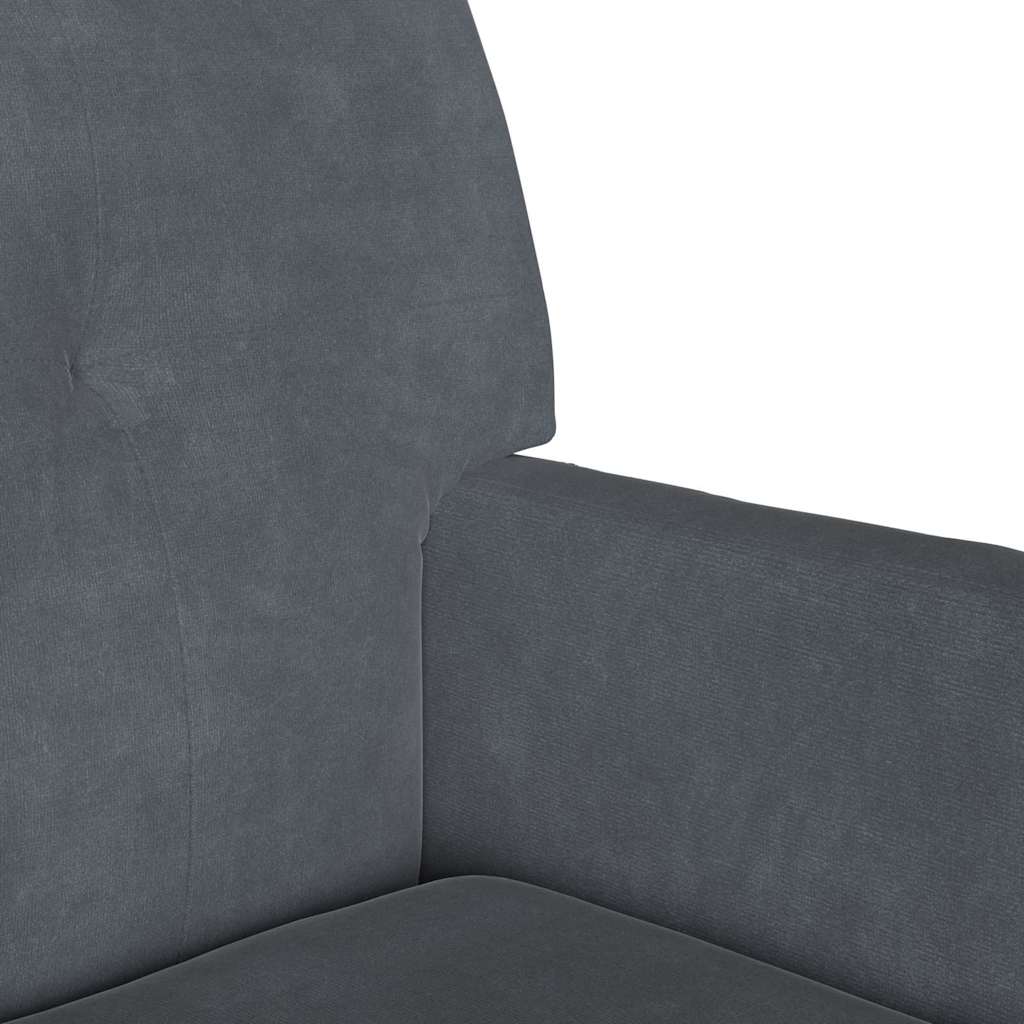 Panca Chesterfield Grigio scuro 112 x 65,5 x 75 cm Velluto
