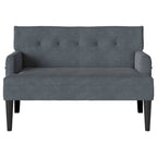 Panca Chesterfield Grigio scuro 112 x 65,5 x 75 cm Velluto