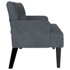Panca Chesterfield Grigio scuro 112 x 65,5 x 75 cm Velluto