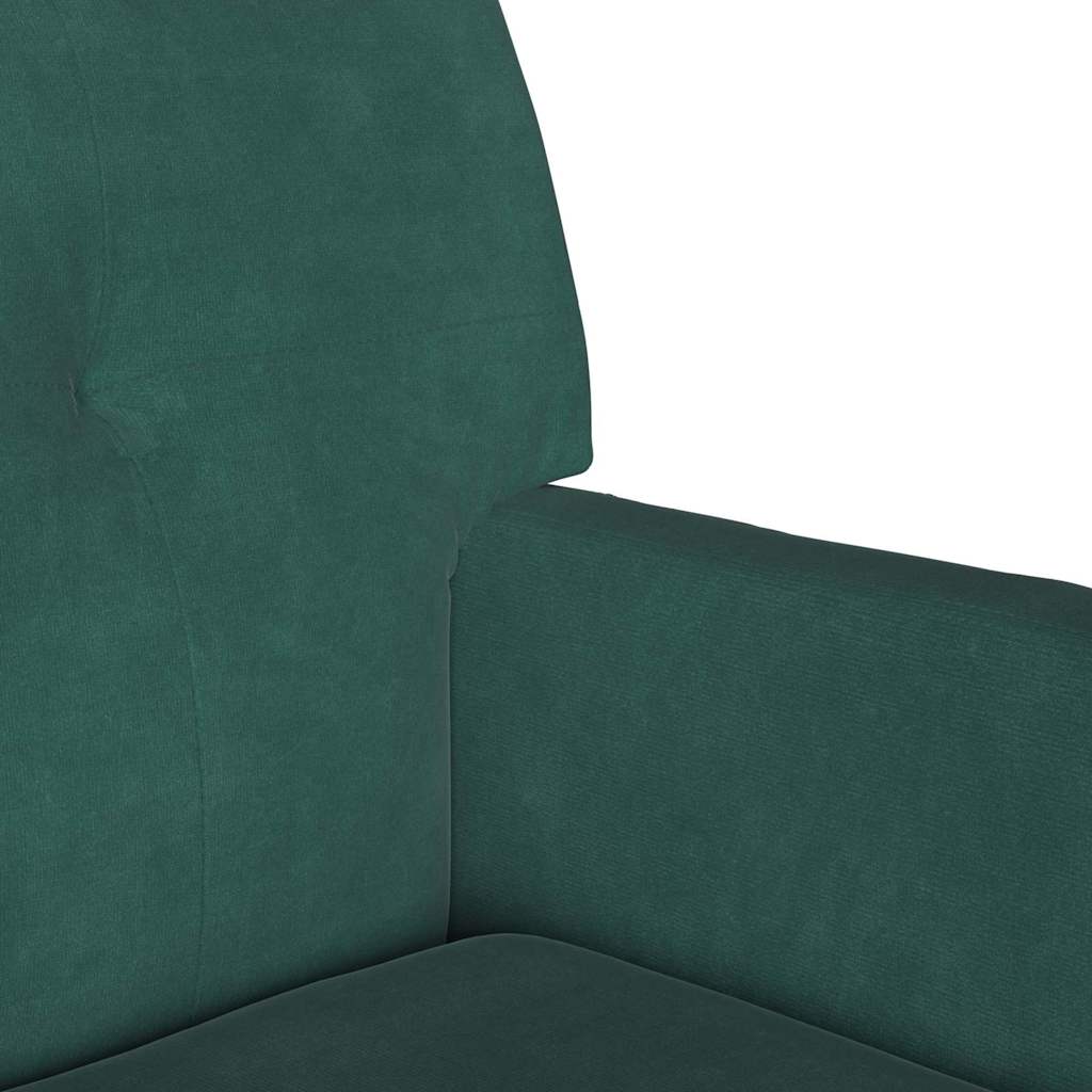 Panca Chesterfield Verde Scuro 112 x 65,5 x 75 cm Velluto