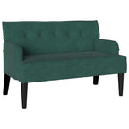 Panca Chesterfield Verde Scuro 112 x 65,5 x 75 cm Velluto