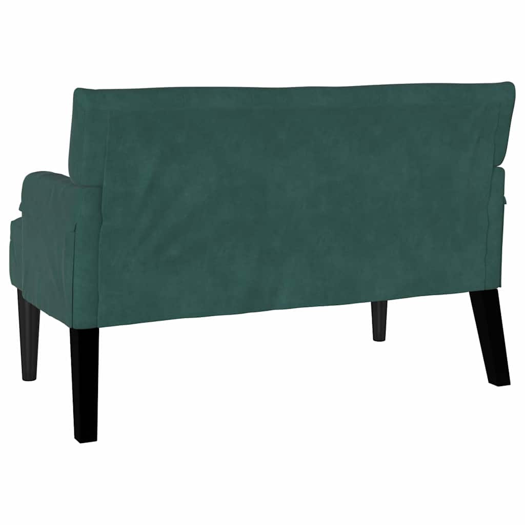 Panca Chesterfield Verde Scuro 112 x 65,5 x 75 cm Velluto
