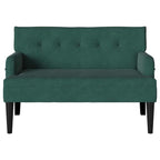 Panca Chesterfield Verde Scuro 112 x 65,5 x 75 cm Velluto