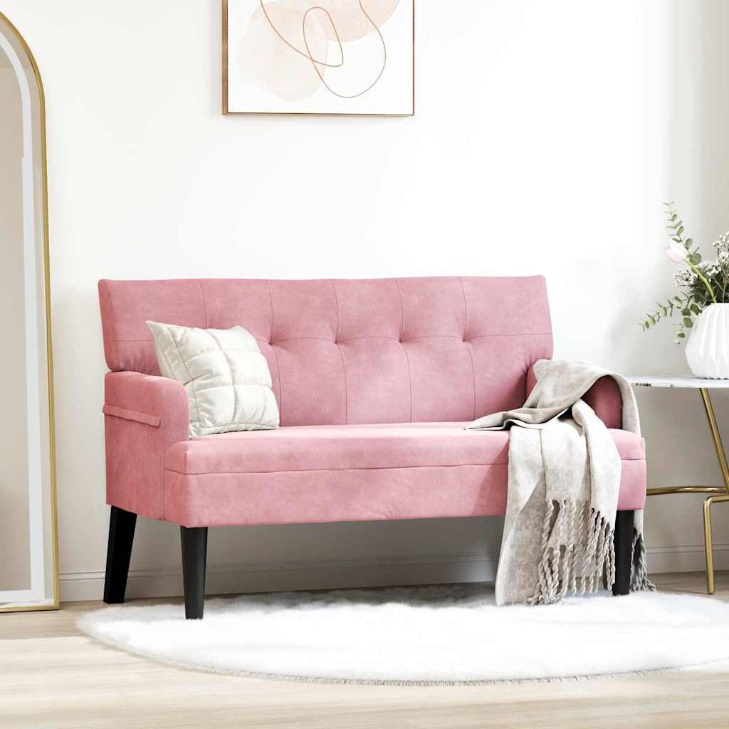 Panca Chesterfield Rosa 112 x 65,5 x 75 cm Velluto