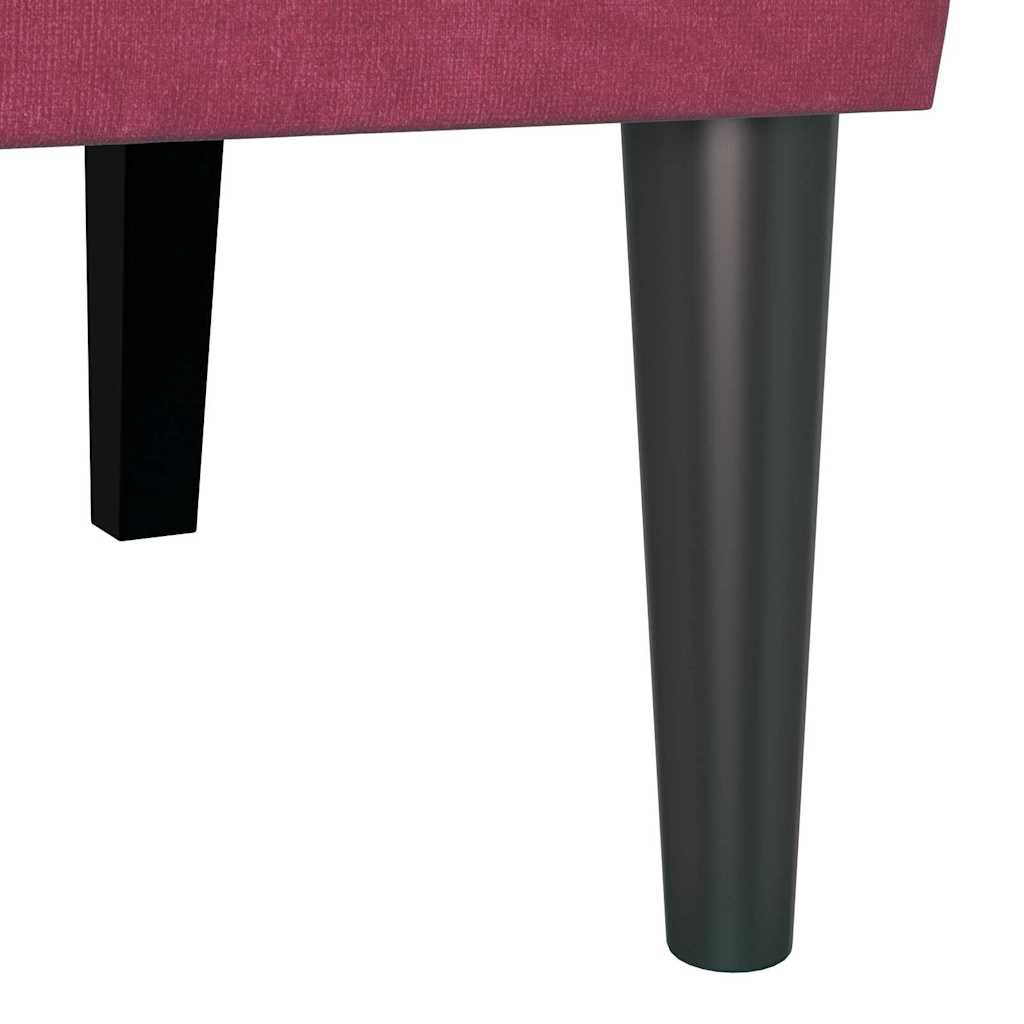 Panca Chesterfield Rosso Vino 112 x 65,5 x 75 cm Velluto