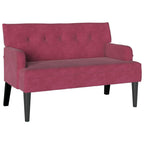Panca Chesterfield Rosso Vino 112 x 65,5 x 75 cm Velluto