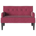 Panca Chesterfield Rosso Vino 112 x 65,5 x 75 cm Velluto