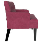 Panca Chesterfield Rosso Vino 112 x 65,5 x 75 cm Velluto