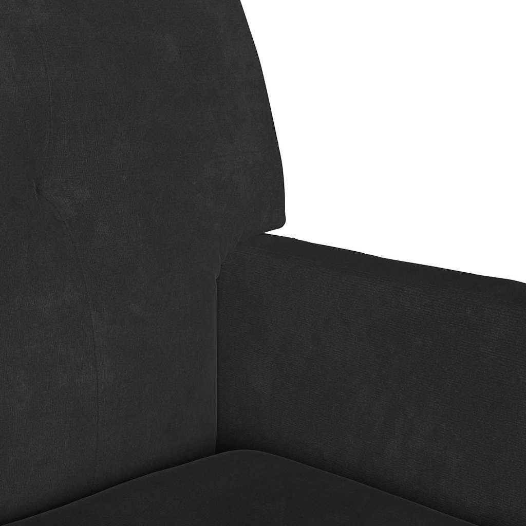 Panca Chesterfield Nero 112 x 65,5 x 75 cm Velluto