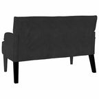 Panca Chesterfield Nero 112 x 65,5 x 75 cm Velluto