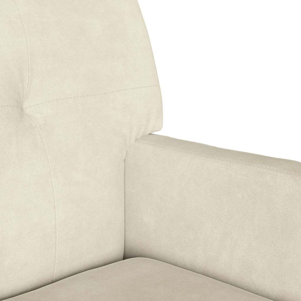 Panca Chesterfield Crema 112 x 65,5 x 75 cm Velluto