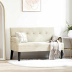 Panca Chesterfield Crema 112 x 65,5 x 75 cm Velluto