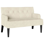 Panca Chesterfield Crema 112 x 65,5 x 75 cm Velluto