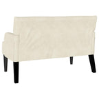 Panca Chesterfield Crema 112 x 65,5 x 75 cm Velluto
