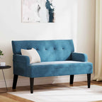 Panca Chesterfield Blu 112 x 65,5 x 75 cm Velluto