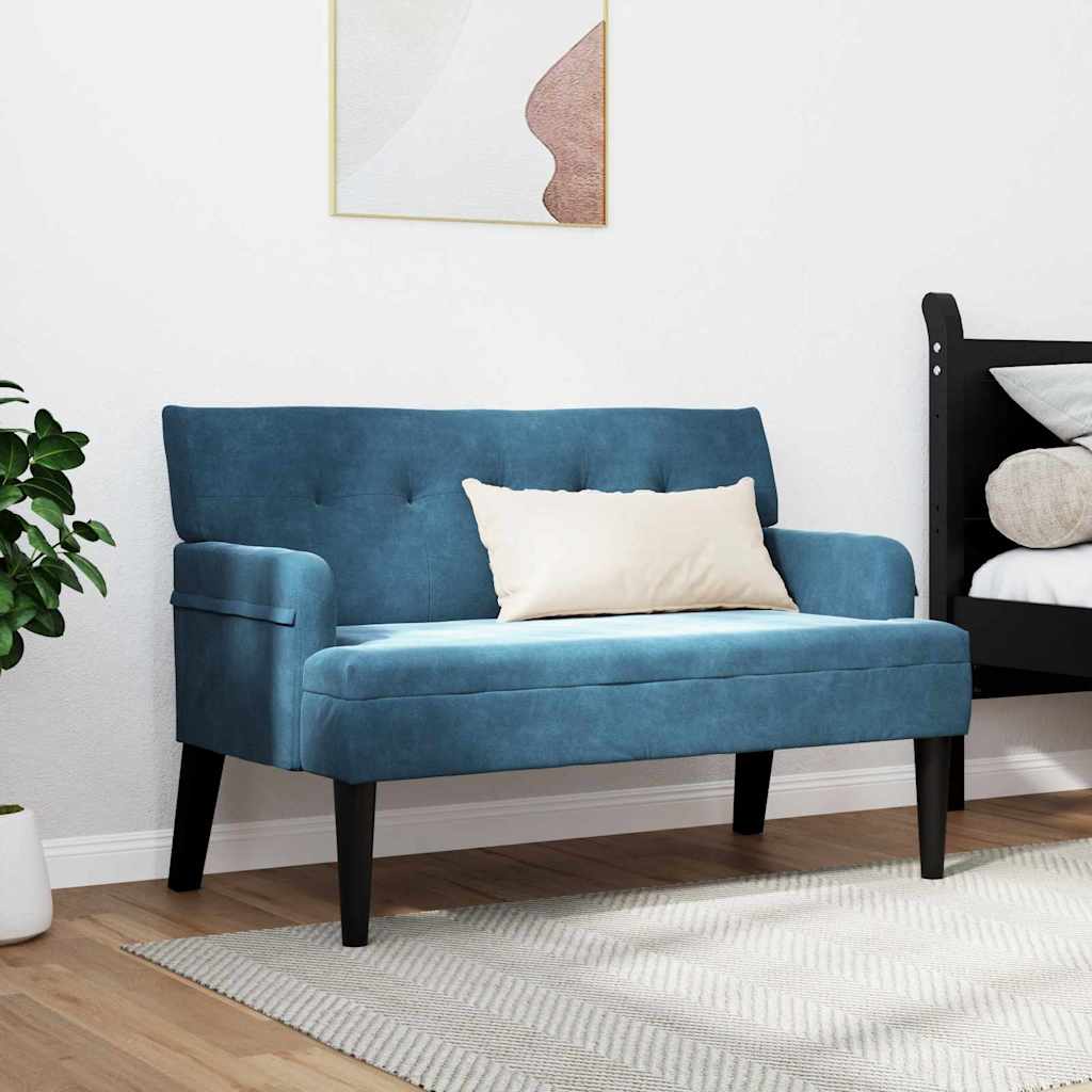 Panca Chesterfield Blu 112 x 65,5 x 75 cm Velluto
