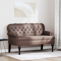 Panca Chesterfield Marrone 119,5 x 64,5 x 75 cm Pelle Sintetica