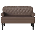 Panca Chesterfield Marrone 119,5 x 64,5 x 75 cm Pelle Sintetica