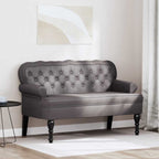 Panca Chesterfield Grigio 119,5 x 64,5 x 75 cm Pelle Sintetica
