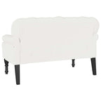 Panca Chesterfield Bianco 119,5 x 64,5 x 75 cm Pelle Sintetica