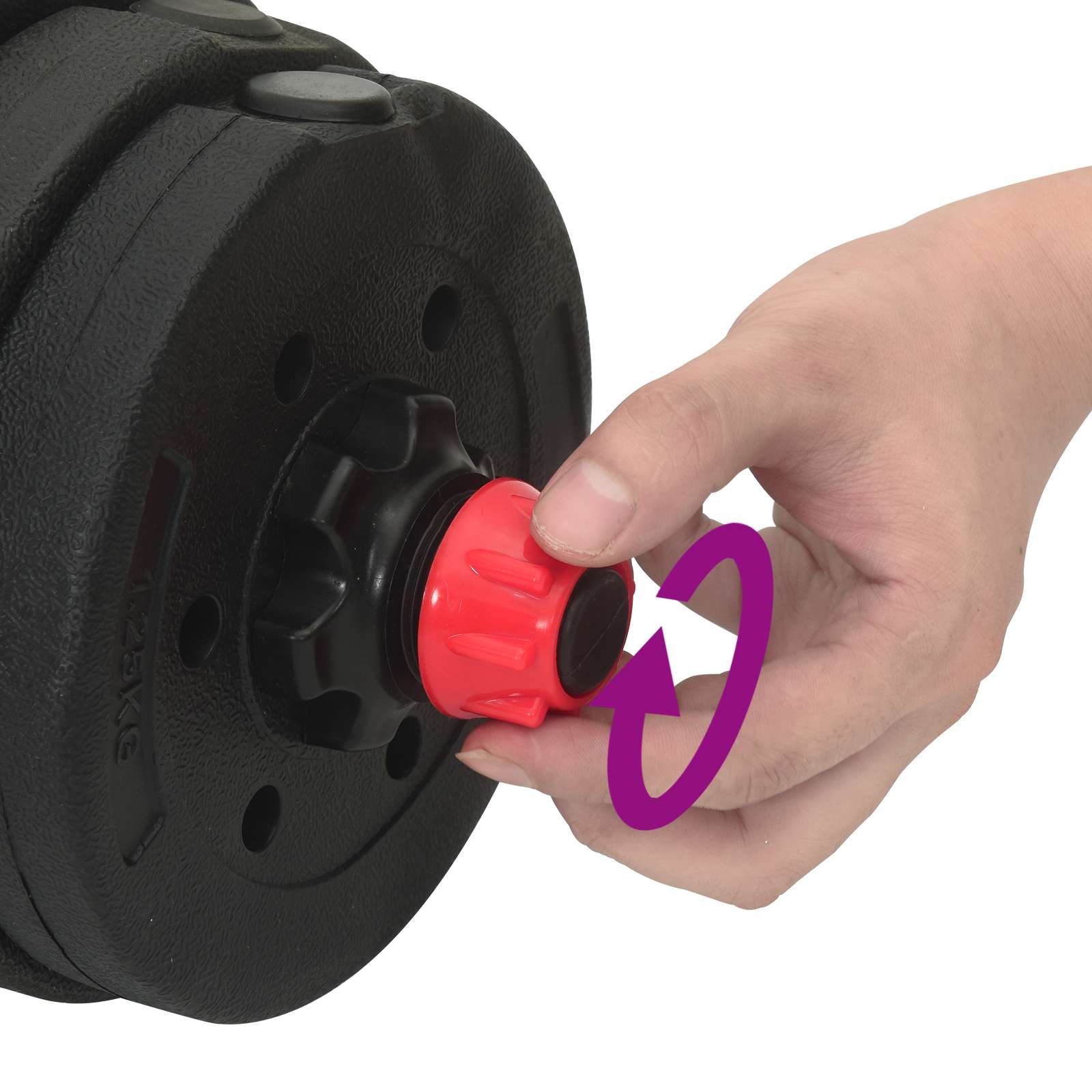 Set Manubri e Bilanciere 2-in-1 30 kg Nero e Rosso