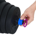 Set Manubri e Bilanciere 2-in-1 30 kg Nero e Blu