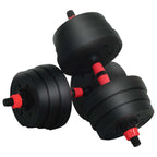 Set di manubri 4-in-1 20 kg Nero e Rosso