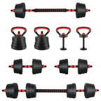 Set di manubri 4-in-1 20 kg Nero e Rosso