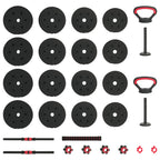 Set di manubri, bilancieri e kettlebell 4 in 1 30 kg