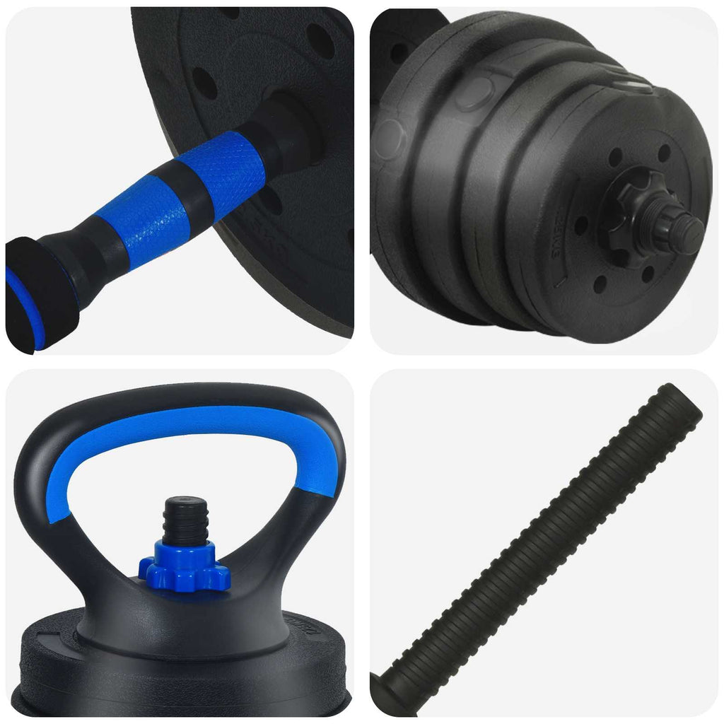 Set di manubri 4-in-1 30 kg Nero e Blu