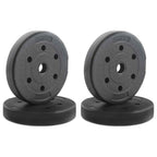 Piastre di Peso 4 pcs 10 kg Nero Cemento e sabbia di ferro