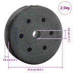 Piastre di Peso 4 pcs 10 kg Nero Cemento e sabbia di ferro