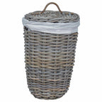 Cesto per la biancheria con coperchio 2 pcs Grigio Kubu