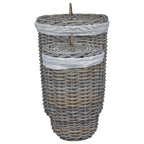Cesto per la biancheria con coperchio 2 pcs Grigio Kubu