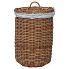 Cesto per Lavanderia 2 pcs Marrone Rattan Kubu