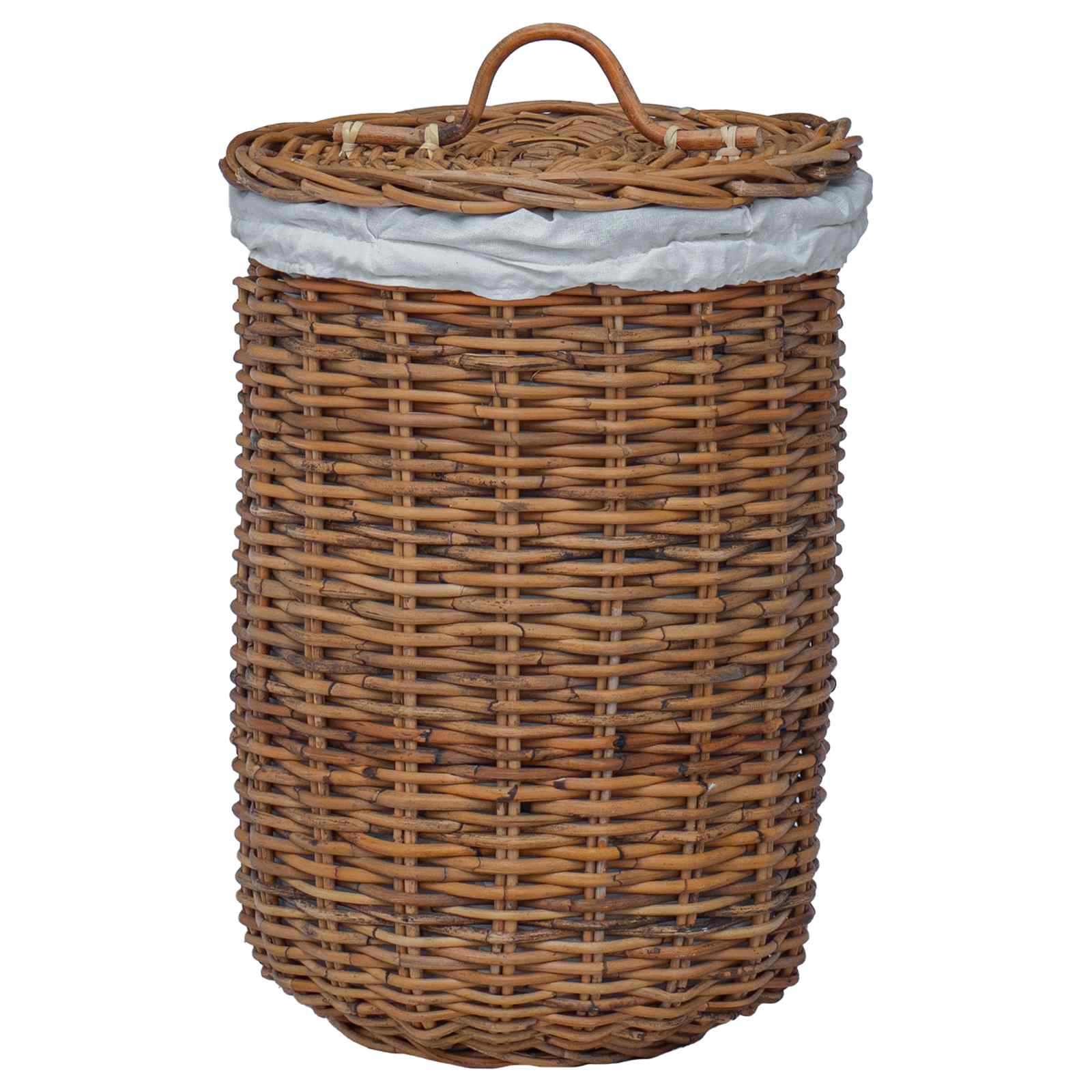 Cesto per Lavanderia 2 pcs Marrone Rattan Kubu