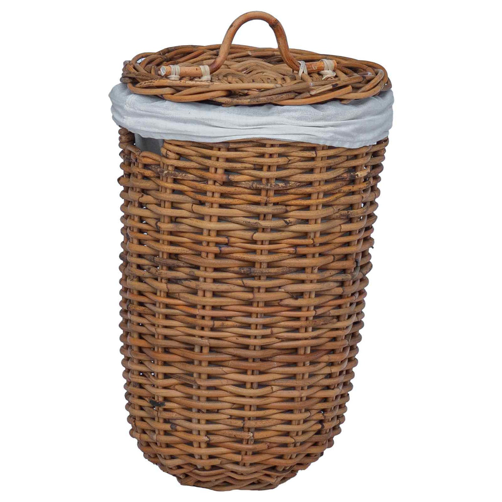 Cesto per Lavanderia 2 pcs Marrone Rattan Kubu