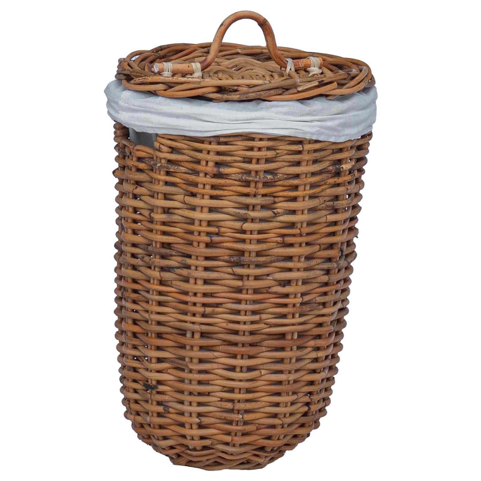 Cesto per Lavanderia 2 pcs Marrone Rattan Kubu