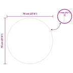 Specchio da parete Rotondo Ø 70 cm vetro temperato