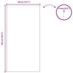 Specchio da parete Rettangolare 50 x 100 cm vetro temperato