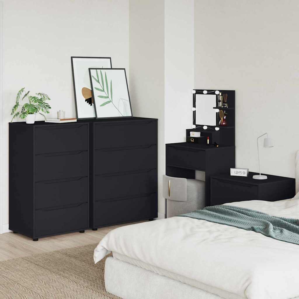 Armadi di Stoccaggio Nero 60 x 48 x 105 cm Legno multistrato