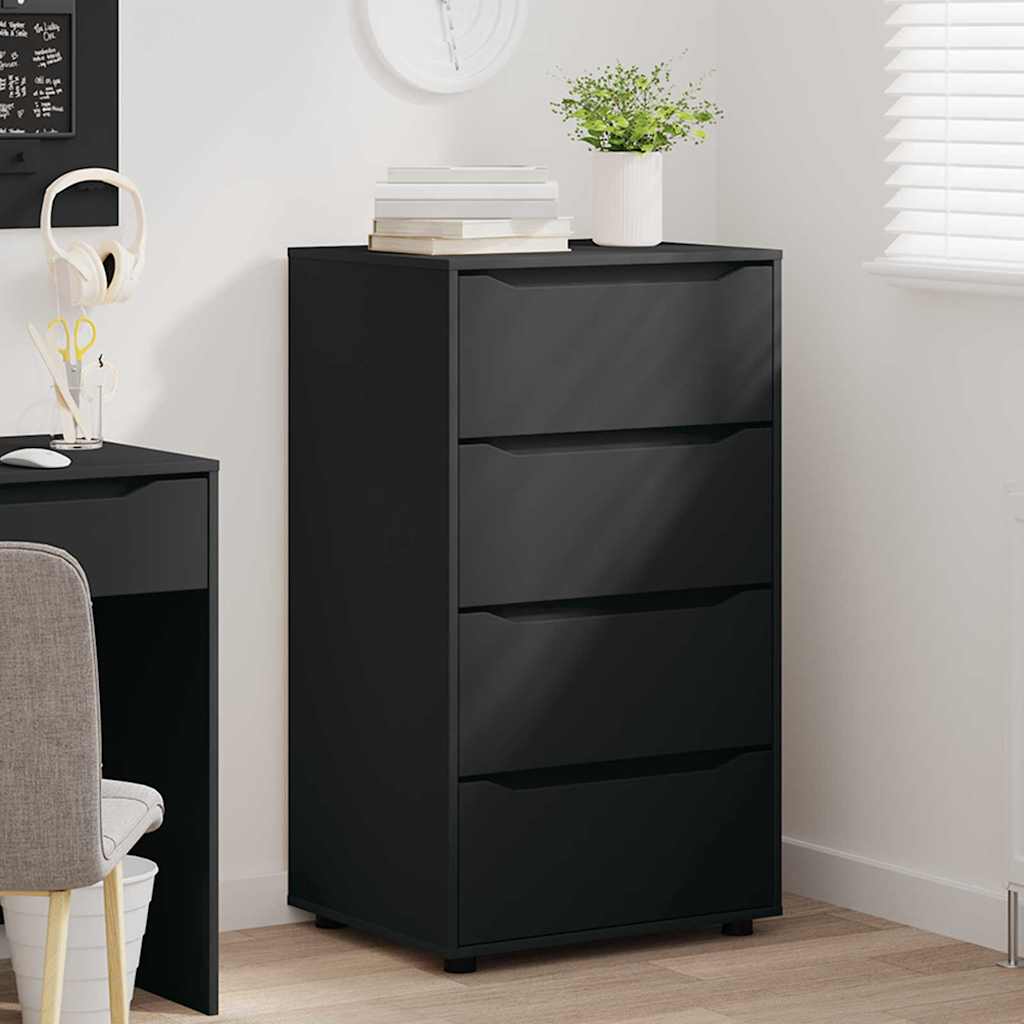 Armadi di Stoccaggio Nero 60 x 48 x 105 cm Legno multistrato