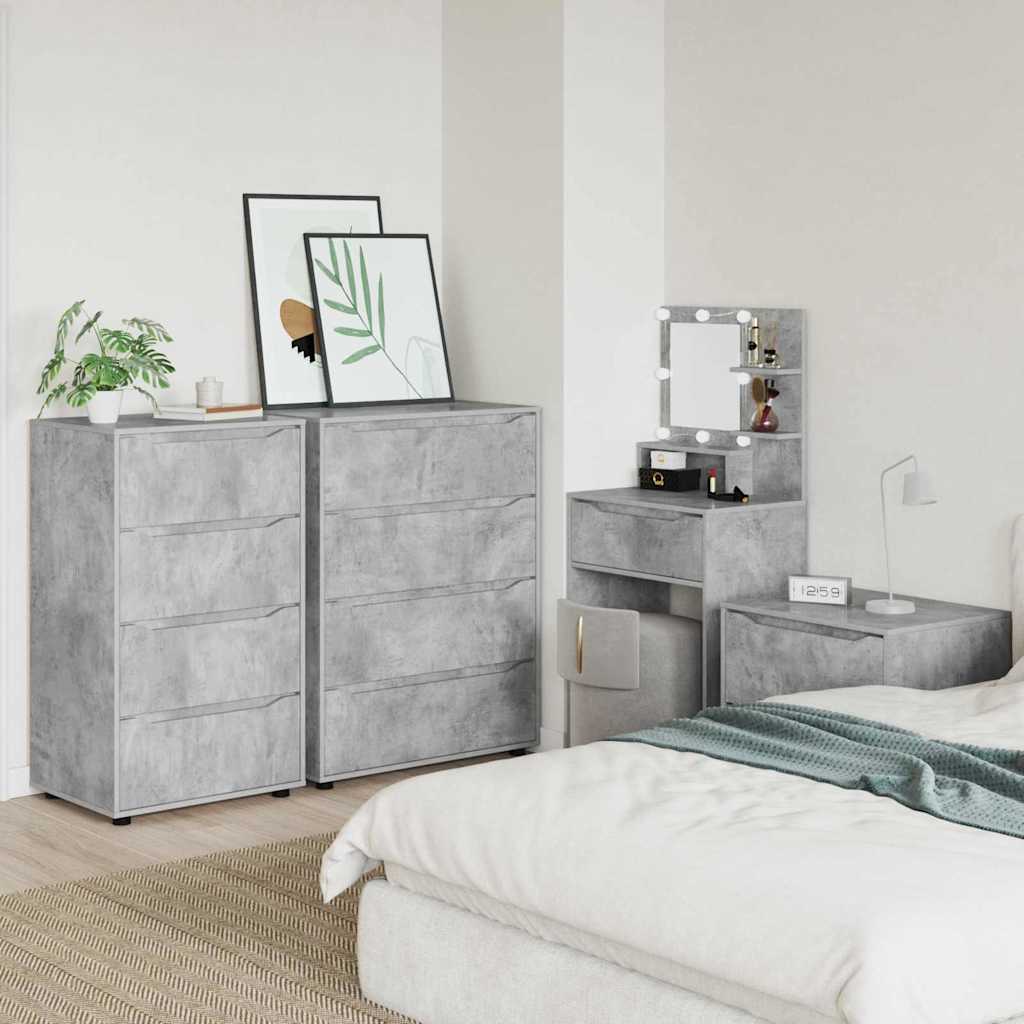 Armadi di Stoccaggio Grigio cemento 60 x 48 x 105 cm